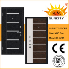 Стали деревянные бронированная дверь с дешевой цене Ѕс-A203